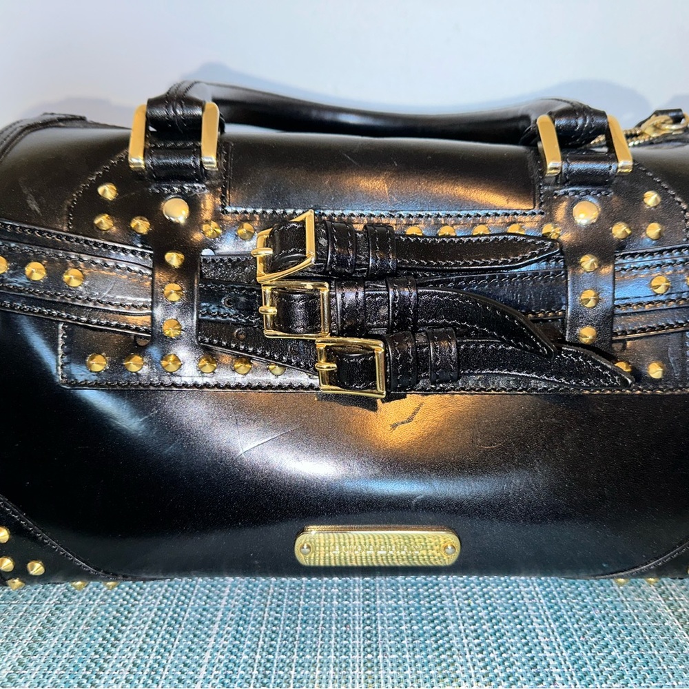 Burberry Studded Alchester Bowler Satchel.